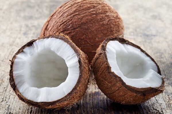 Kokosnoot voor de behandeling van helminthiasis